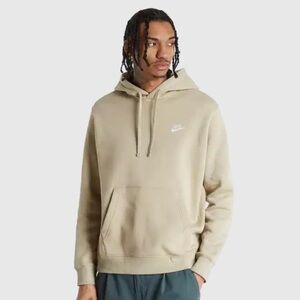 🆕 Nike Sportswear Club Fleece Hoodie XL Beige NWT